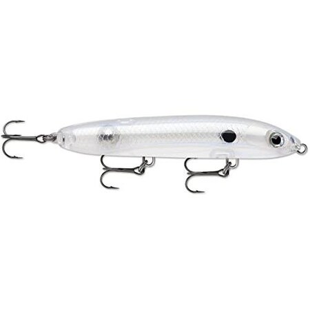 Rapala Skitter V 13, 5 14, 1 Oz, Topwater, Vmc 3 Treble Hooks, InshoreFreshwater, Ghost Clear SKV13GHC